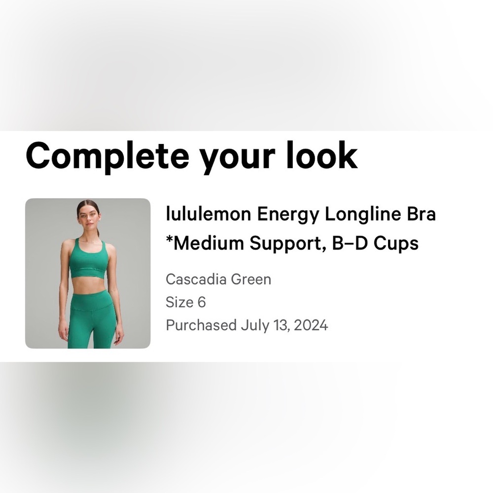 lululemon athletica Energy Longline Bra - Green